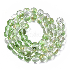 Trasparenti a spruzzo dipinto fili di perle di vetro&nbsp;GLAA-N035-03C-B02