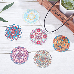 Gros pendentifs en bois imprimés&nbsp;WOOD-SC0001-17
