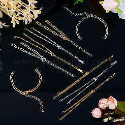 12 stücke 6 arten 304 edelstahl kette armband zeug&nbsp;AJEW-TA0001-34