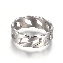Anelli unisex in acciaio inossidabile 304 anti-ossidazione&nbsp;RJEW-I064-28A--P-17mm
