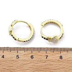 Micro ottone spianare zirconi Orecchini a cerchio&nbsp;EJEW-C136-01B-02