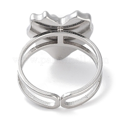 Anneau en acier inoxydable 304 avec placage ionique (IP)&nbsp;RJEW-B059-04P