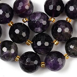 Natürlichen Amethyst Perlen Stränge&nbsp;G-C249-A04-16mm