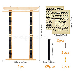 Présentoirs de rangement pour ceintures de taekwondo en bois avec cordon élastique&nbsp;ODIS-WH0038-328