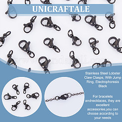 30 Stück 3 Stile 304 Edelstahl Karabinerverschlüsse&nbsp;STAS-UN0050-14