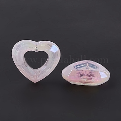 Placcatura uv cornici di perline acriliche iridescenti arcobaleno&nbsp;PACR-M003-04H