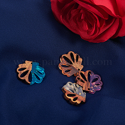 Pendentifs en résine transparente et bois de noyer&nbsp;RESI-CJ0001-90
