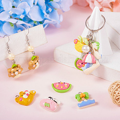16pcs 8 Arten undurchsichtige Harzanhänger&nbsp;CRES-TA0001-40