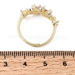 Bracciale aperto in ottone con pavé di zirconi cubici&nbsp;CU-CBA5C10-06G
