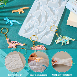 2 Stück 2 Stil Dinosaurier Anhänger DIY Silikonformen&nbsp;DIY-TA0009-03