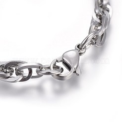 Anlaufgeschützte Seilkettenarmbänder aus Edelstahl 304&nbsp;BJEW-L637-14-P