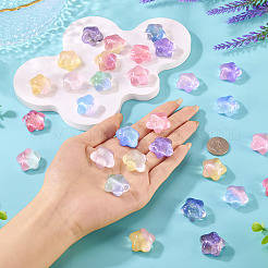 32 Stück 16 Farben leuchtende transparente Harzstern-Cabochons&nbsp;RESI-TA0004-28