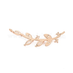 Verbindungsanhänger mit durchsichtigem Zirkonia-Pavé aus Messing&nbsp;ZIRC-K088-04KCG