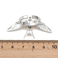 Verstellbare offene Manschettenringe aus 201 Edelstahl für Damen&nbsp;RJEW-B156-01GP