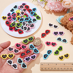 54 Stück 9 Farben undurchsichtige Harz-Cabochons&nbsp;RESI-SC0006-74