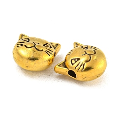 Perles de chaton en alliage de style tibétain&nbsp;X-TIBEP-GC178-AG-NR