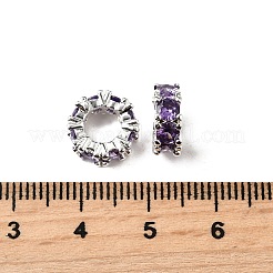 Messing mit europäischen Zirkonia-Perlen&nbsp;ZIRC-L041-18D-S
