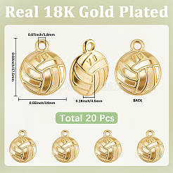 20 pendentif en acier inoxydable 304 à thème sportif&nbsp;STAS-SC0021-03