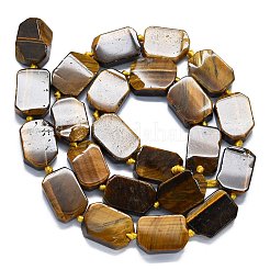 Chapelets de perles d'œil de tigre naturel&nbsp;G-K245-14J-01
