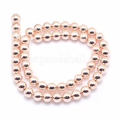 Electroplate non magnetici ematite sintetico fili di perline&nbsp;G-L485-01G-LRG