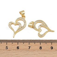 Pendentifs avec zircon cubiques à micro-pavés en laiton&nbsp;ZIRC-I367-12G-03