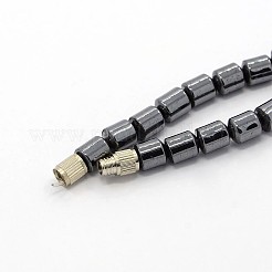 Trendy unisex Schmuck Klasse holly Klasse a nicht-magnetische Halsketten synthetische Hämatit Perlen Kreuz Anhänger&nbsp;NJEW-M013-04