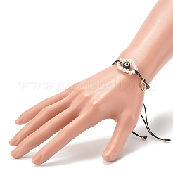 Pulseras de cuentas trenzadas de hilo de nylon ajustable&nbsp;BJEW-JB06262-02
