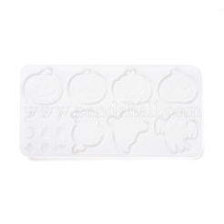 Stampi per statue in silicone fai-da-te con zucca jack-o'-lantern e fantasmi e riempimento&nbsp;DIY-D060-06
