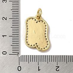 Ottone micro spianare pendenti zirconi&nbsp;KK-K354-02G-N