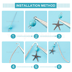 Kit fai da te per realizzare maschere in metallo a tema oceano&nbsp;DIY-SC0018-13