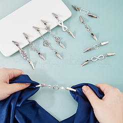 10 Stück Strickjackenclips aus Legierung in 10 Stilen&nbsp;AJEW-FH0006-72