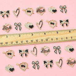 28pcs 6 styles de pendentifs en émail en alliage&nbsp;FIND-FS0003-22