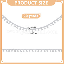 Polyester-Pompon-Ball-Quaste Spitzenband&nbsp;DIY-WH0683-64