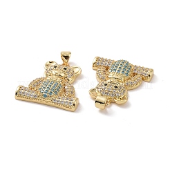 Ciondoli di zirconi in ottone&nbsp;KK-G453-20G