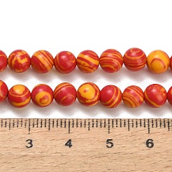Gefärbte synthetische Malachitperlenstränge&nbsp;GG-CBA6382-A03-6mm-01