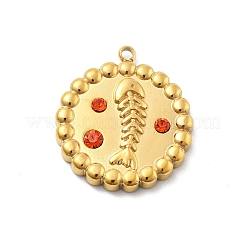 Pendentifs en strass en acier inoxydable 304&nbsp;STAS-L283-52G