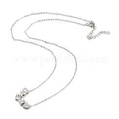Collana con pendente magnetico con anello twist pieghevole e zirconi cubici&nbsp;NJEW-F316-03P