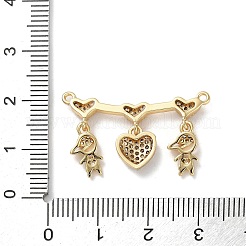 Pendentifs en laiton zircon cubique pavé&nbsp;KK-M287-05G-A