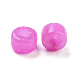 Perles blanches teints naturels de jade&nbsp;G-G003-A06-06