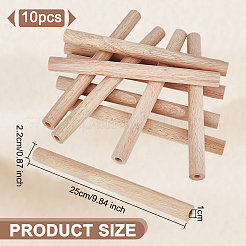 Tubo di legno di gomma&nbsp;WOOD-WH0051-03A