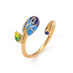 Anillos de puño de acero inoxidable 304 con epoxi&nbsp;RJEW-V008-03G