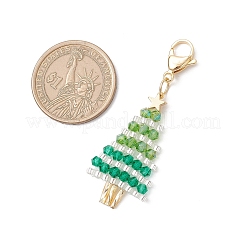 Décorations suspendues en perles de verre pour sapins de Noël&nbsp;HJEW-MZ00335