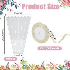 100 emballage de bouquets de fleurs en plastique opp&nbsp;AJEW-AR0005-02