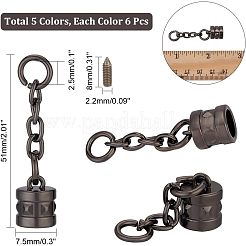 30 jeu d'emembouts de cordon en alliage de zinc de 5 couleurs&nbsp;FIND-CA0005-47