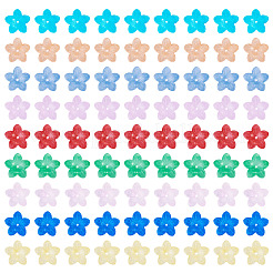 90pcs 9 Farben transparente Glasperlen&nbsp;GLAA-TA0004-42