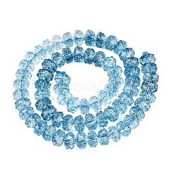 Brins de perles de verre transparentes craquelées&nbsp;GLAA-N068-03A-04