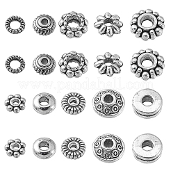 Perline distanziatrici in lega di stile tibetano 200 pz 10 stili&nbsp;ENAM-CJ0005-28