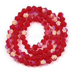 Imitano i fili di perle di vetro smerigliato bicono di cristallo austriaco&nbsp;EGLA-A039-T4mm-MB14