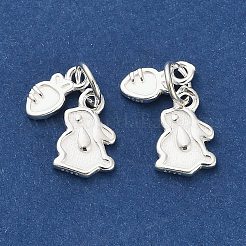 Ostern 925 Sterling Silber Kaninchen und Karotten Charms&nbsp;STER-P071-04S