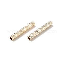 Placage en rack perles de tube droites en laiton&nbsp;KK-WH0061-03A-G